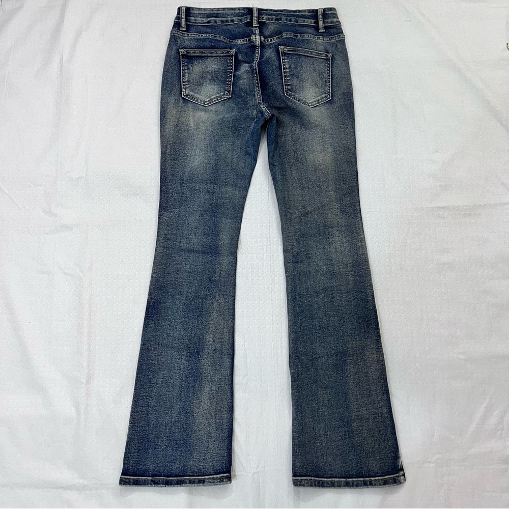 SHEIN Dark Blue Flare Jeans size large - Picture 4 of 5